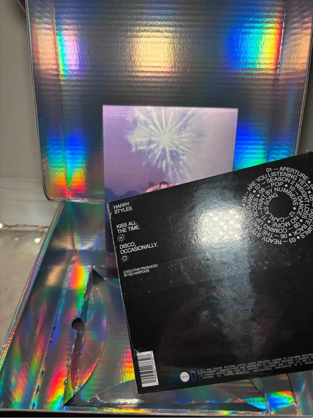 Harry Styles KISS ALL THE TIME. DISCO, OCCASIONALLY. Reflective Print + CD Set